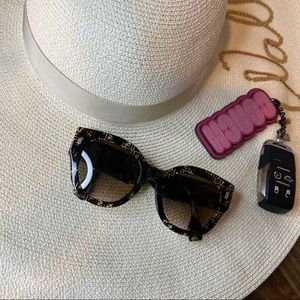 Fendi Brown & Black Yellow Havana Cat Eye Sunglasses, “FF0452/F/S 53mm”, NWT!!